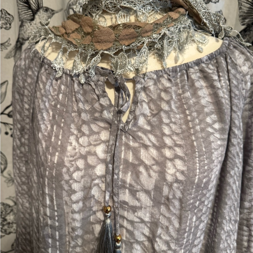Elegant Gray Women's Maxi Dress - Picture 3 of 10